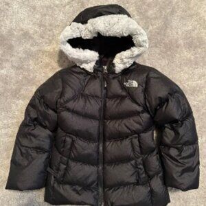Little Kids 3T The North Face Gotham Coat in Black with Faux Fur Hood Lining